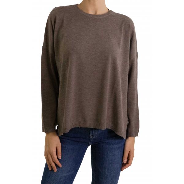 Maglione girocollo tinta unita 